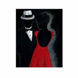 تابلو نقاشی رنگ روغن مدرن - زن و شوهر