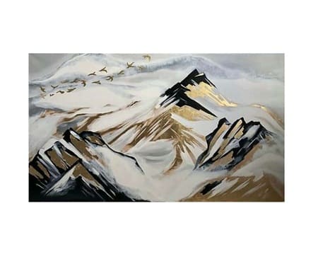 تابلو رنگ روغن نقاشی کوهستان